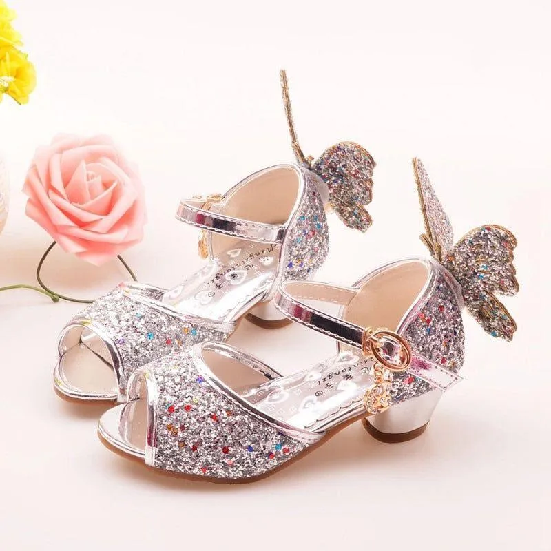 UOS311 Children's Girls Butterfly Sandal Toddler Casual Shoes