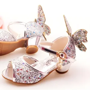 UOS311 Children's Girls Butterfly Sandal Toddler Casual Shoes
