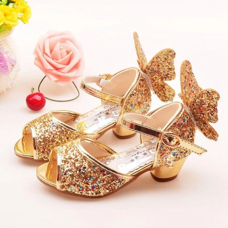 UOS311 Children's Girls Butterfly Sandal Toddler Casual Shoes