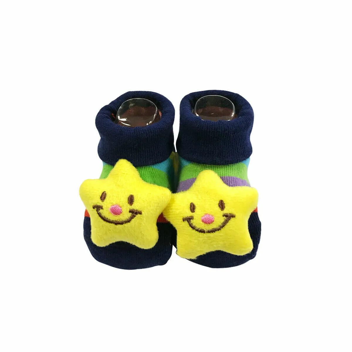 US 6 Pack Wrapables Cute 3D Cartoon Anti-Skid Baby Booties Sock Slipper Shoes