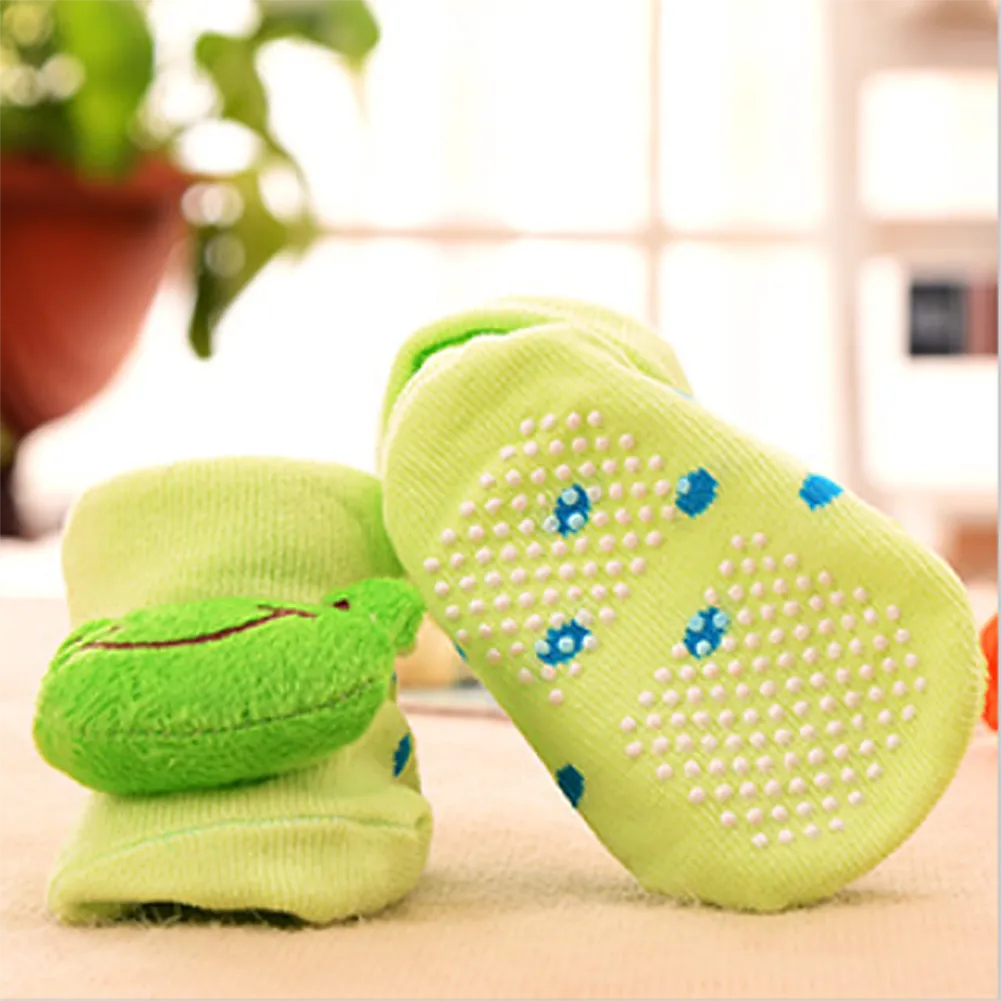 US 6 Pack Wrapables Cute 3D Cartoon Anti-Skid Baby Booties Sock Slipper Shoes