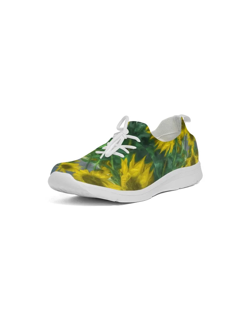 Van Gogh Sunflower Lace Up Flyknit Shoe