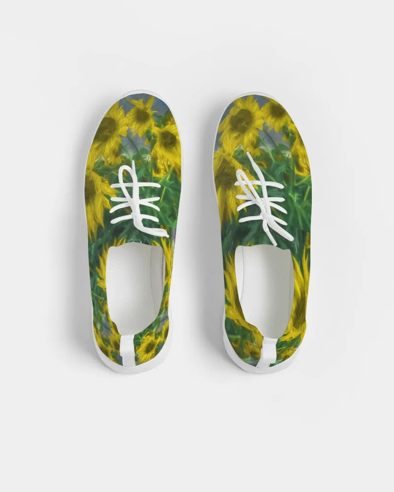 Van Gogh Sunflower Lace Up Flyknit Shoe