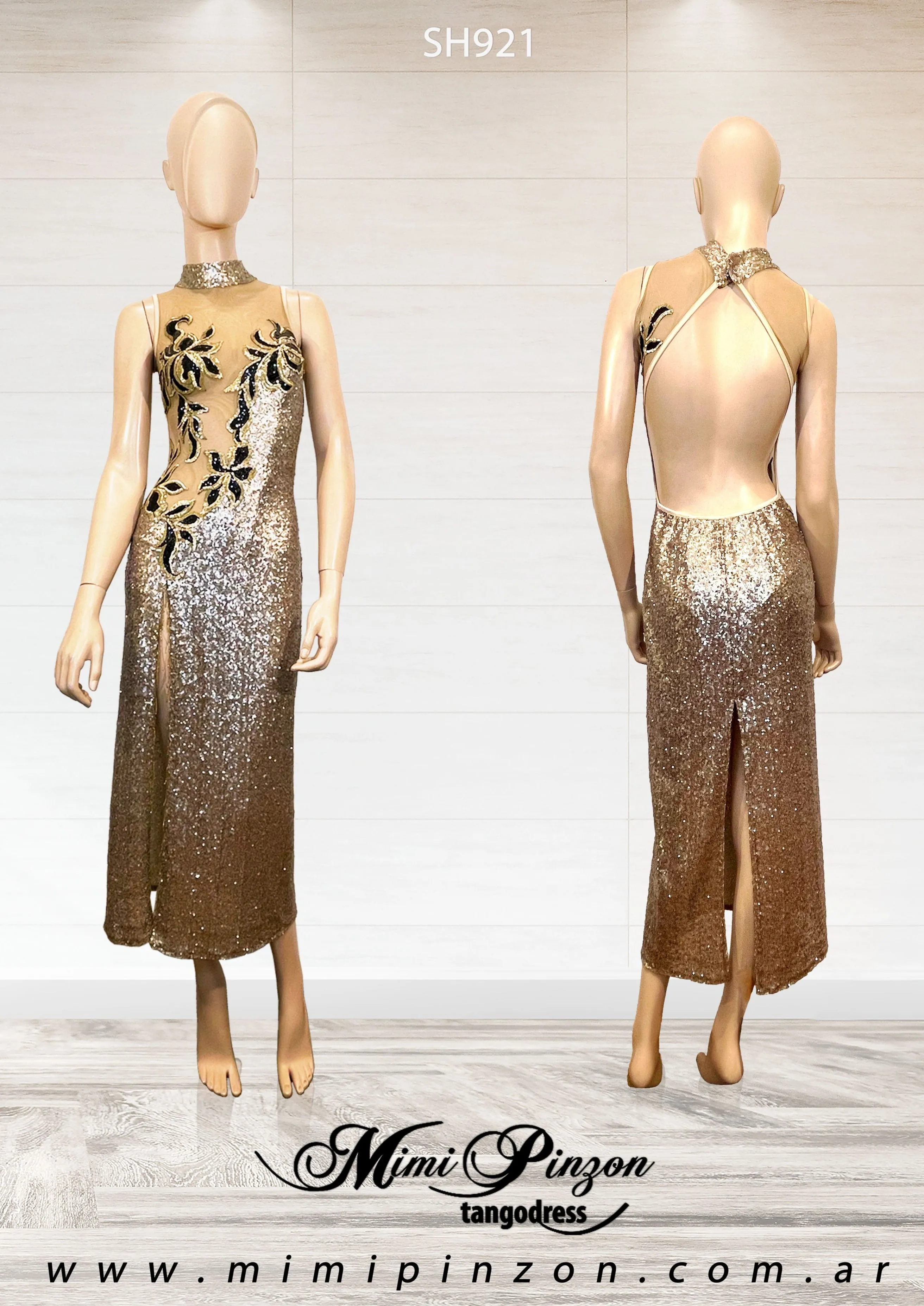 Vestido Tango Escenario SH1411