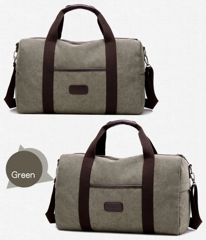Vintage Canvas Travel Bag - Large Capacity, High-Quality Handbag