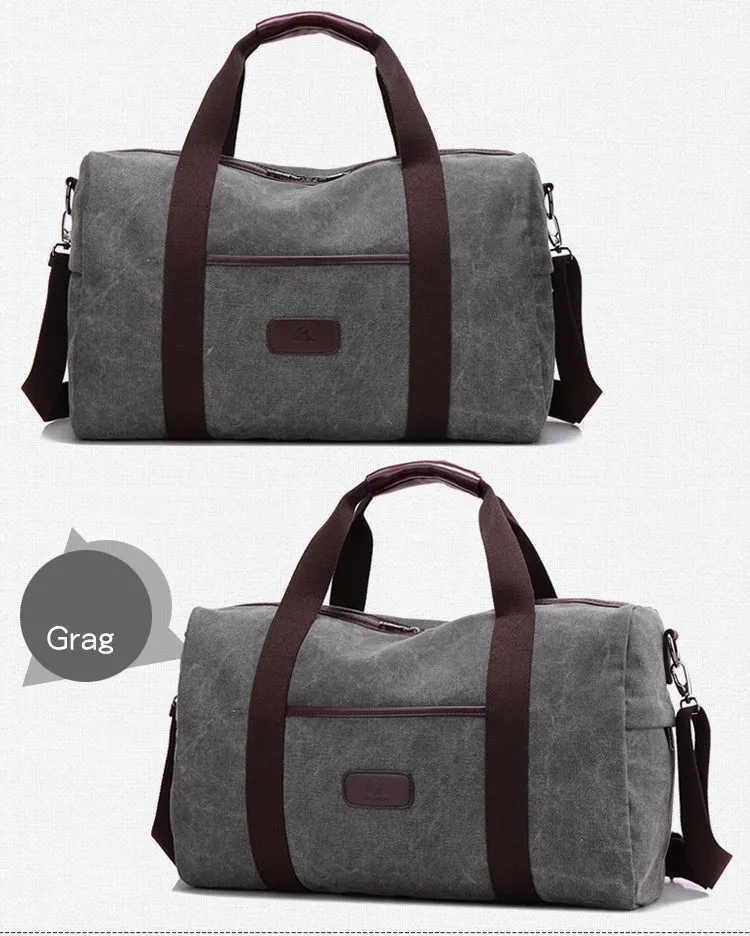 Vintage Canvas Travel Bag - Large Capacity, High-Quality Handbag