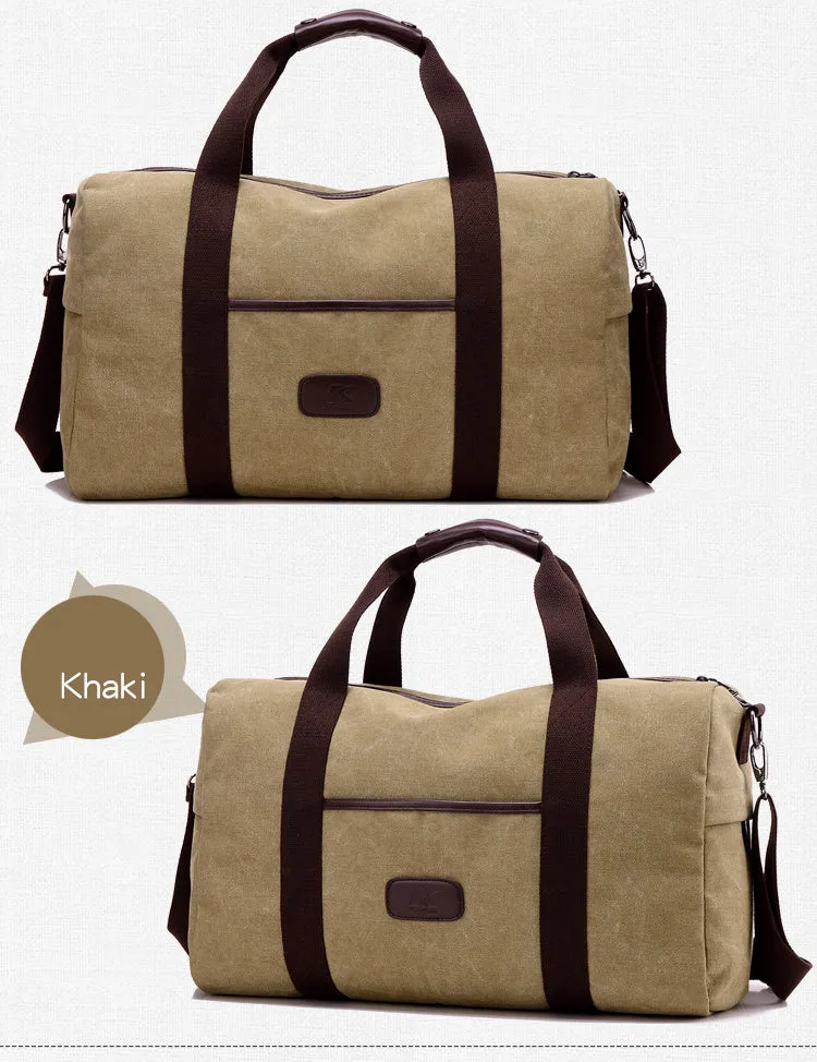 Vintage Canvas Travel Bag - Large Capacity, High-Quality Handbag