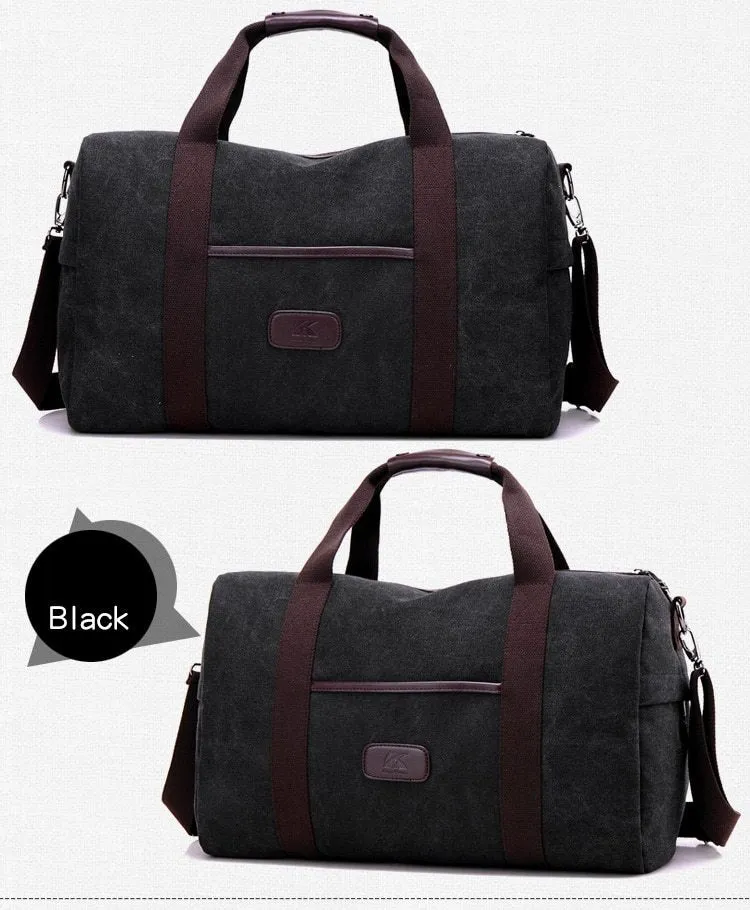 Vintage Canvas Travel Bag - Large Capacity, High-Quality Handbag