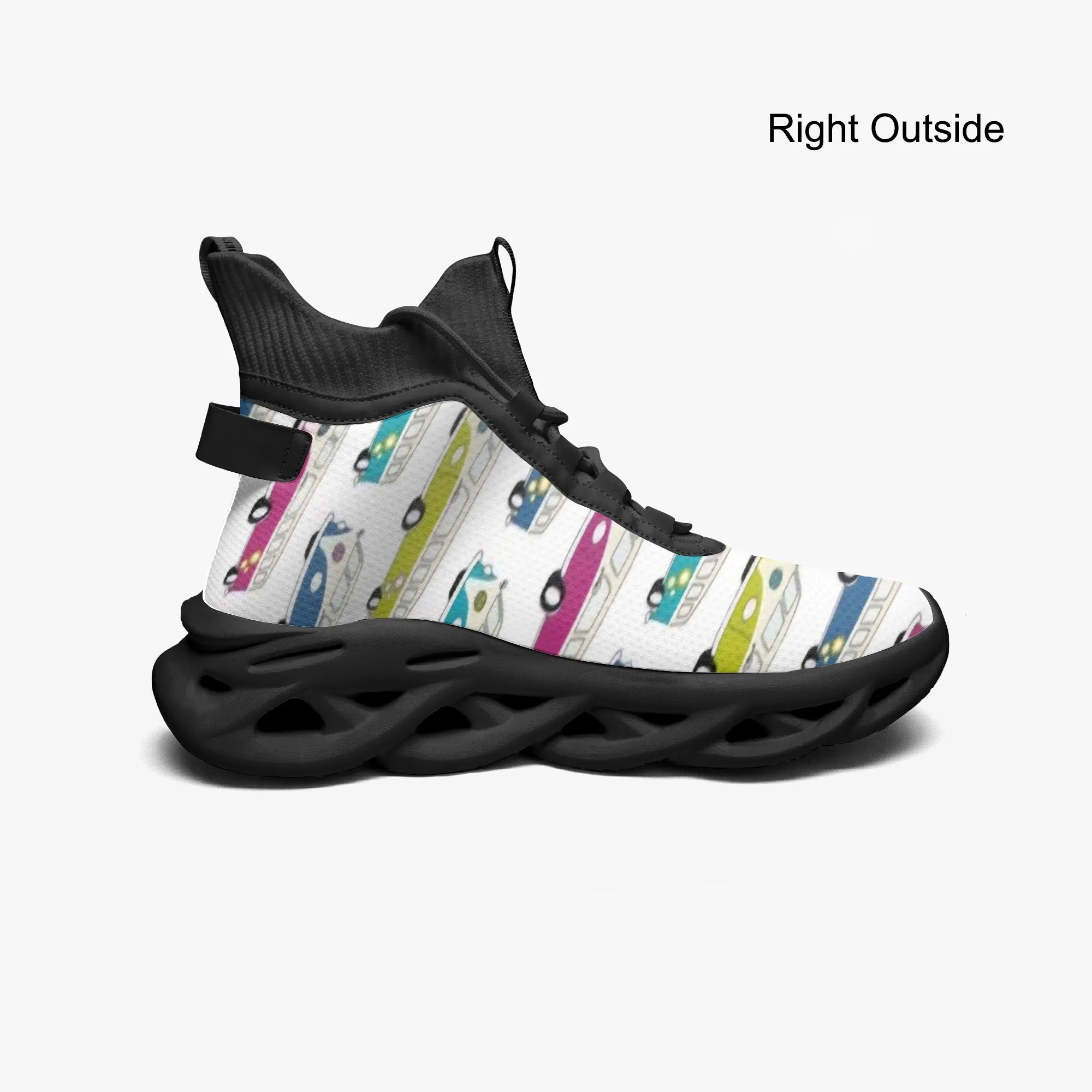 VW Kombi's High-top Bounce Mesh Knit Sneakers