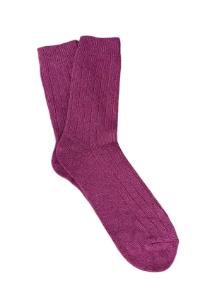 West of Ireland Cashmere Mix Socks | Burgundy