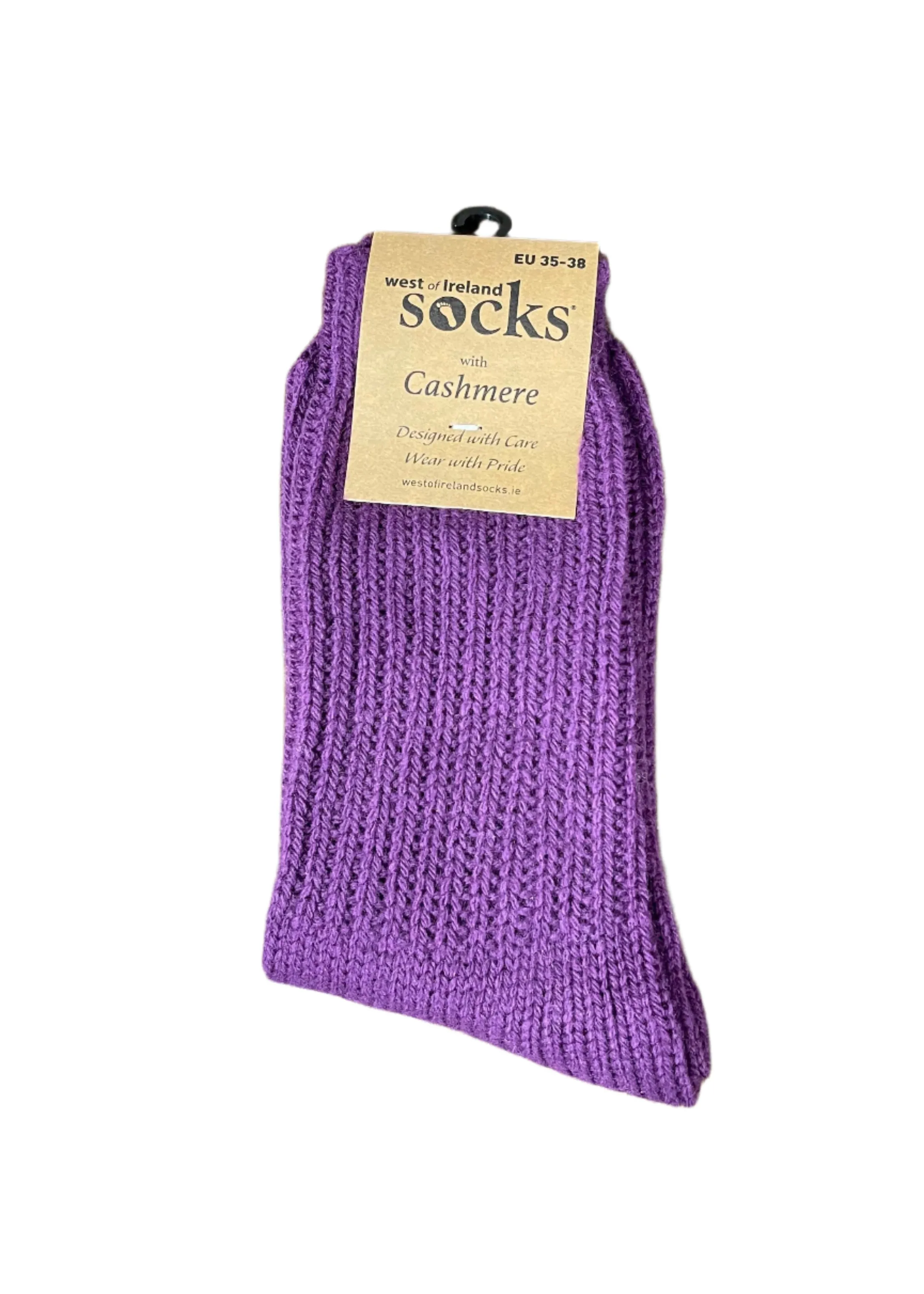 West of Ireland Cashmere Socks | Purple