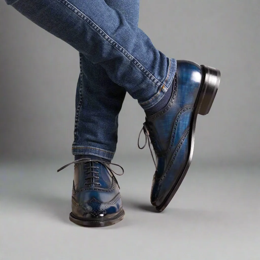 WINGTIPS BLUE PATINA (CLASSIC-M1)