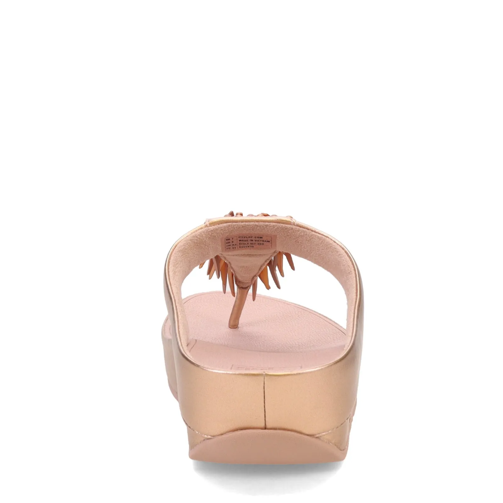 Women's FitFlop, Rumba Beaded Metallic Toe-Post Sandal