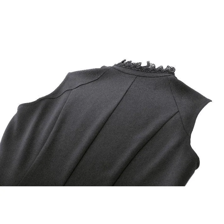 Women's Gothic Contrast Color Halloween Tail Dress