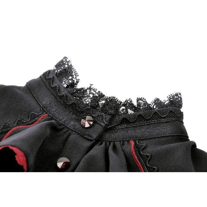 Women's Gothic Contrast Color Halloween Tail Dress