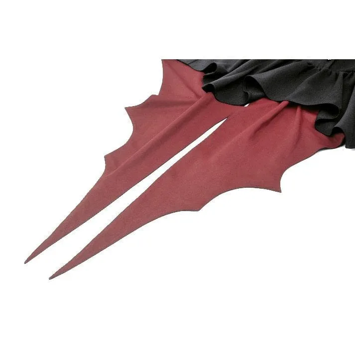 Women's Gothic Contrast Color Halloween Tail Dress
