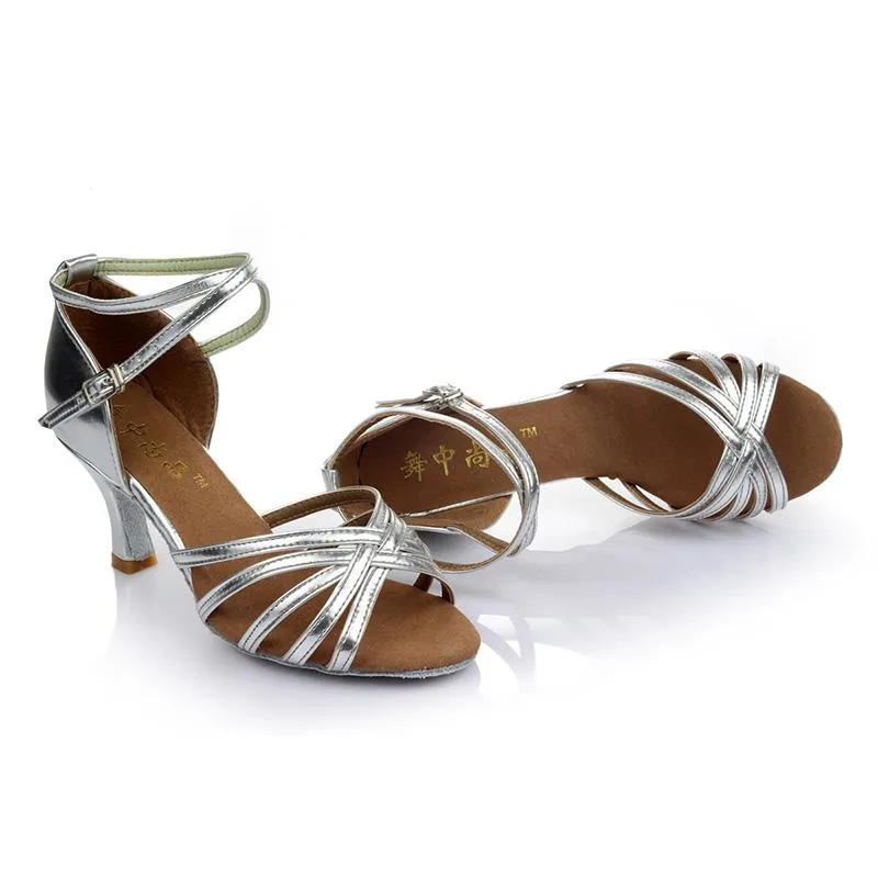 Women's Microfiber Leather 5cm/7cm Heel Ballroom Dance Shoes Latin Dance Shoes Salsa Dance Heels