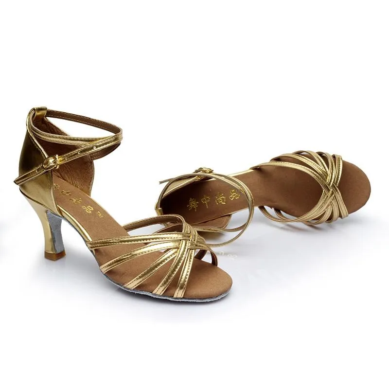 Women's Microfiber Leather 5cm/7cm Heel Ballroom Dance Shoes Latin Dance Shoes Salsa Dance Heels