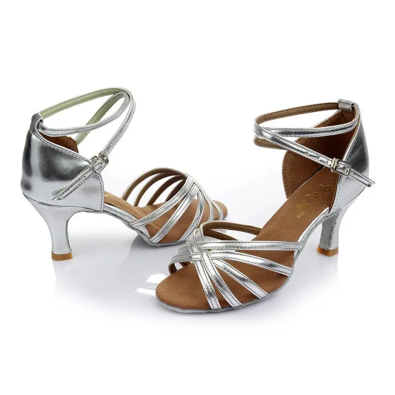 Women's Microfiber Leather 5cm/7cm Heel Ballroom Dance Shoes Latin Dance Shoes Salsa Dance Heels