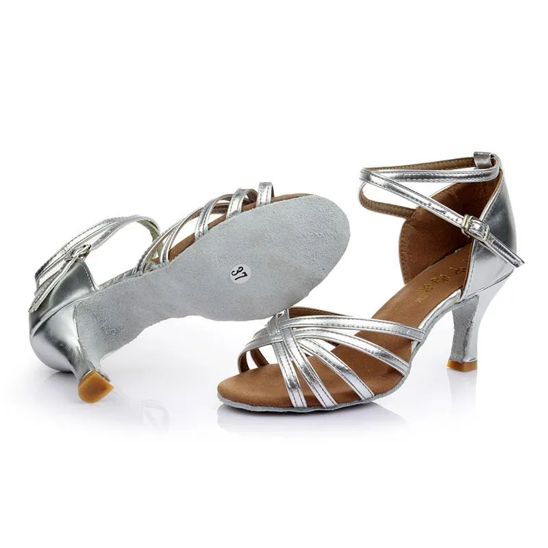 Women's Microfiber Leather 5cm/7cm Heel Ballroom Dance Shoes Latin Dance Shoes Salsa Dance Heels