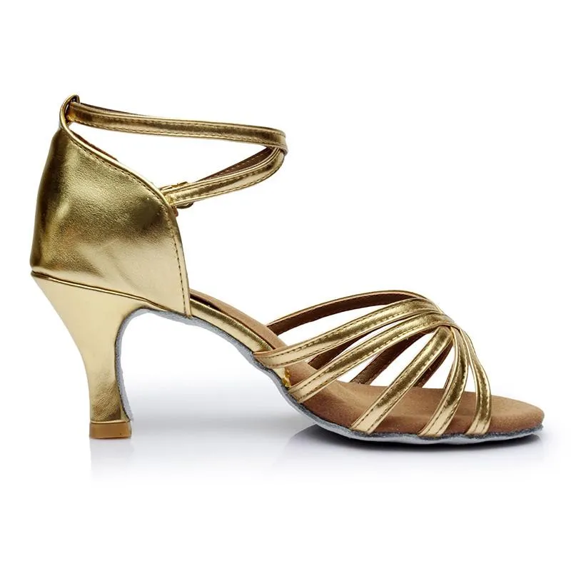 Women's Microfiber Leather 5cm/7cm Heel Ballroom Dance Shoes Latin Dance Shoes Salsa Dance Heels