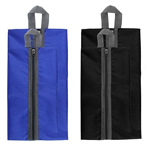 Zmart Portable Travel Shoe Bags with Zipper for Men Waterproof Nylon Traveling Shoe Storage Organizer Packing Cubes 4 Pack