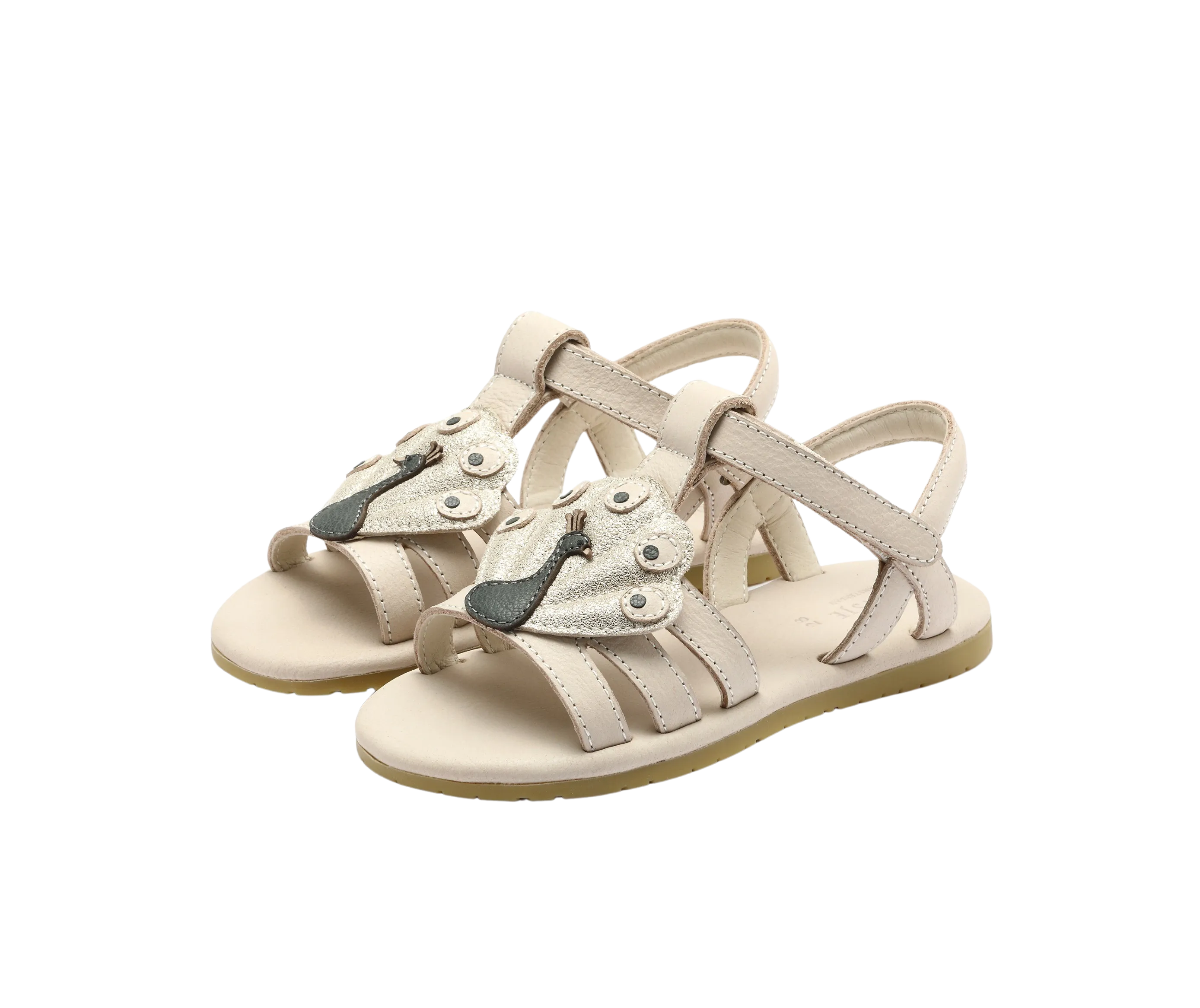 Zuza Sandals | Peacock | Ivory Leather